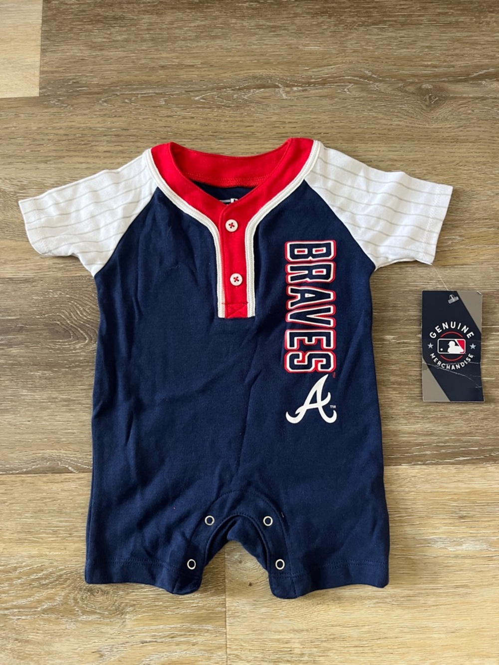 NWT MLB Atlanta Braves Infant One Piece Size 3-6M